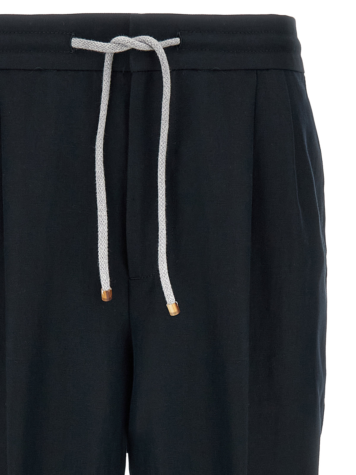 Brunello Cucinelli Blaue Leinenhose