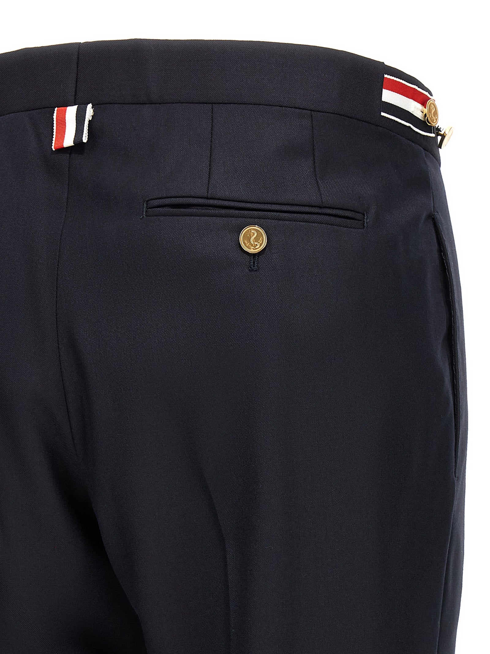 Thom Browne Blaue Wollhose