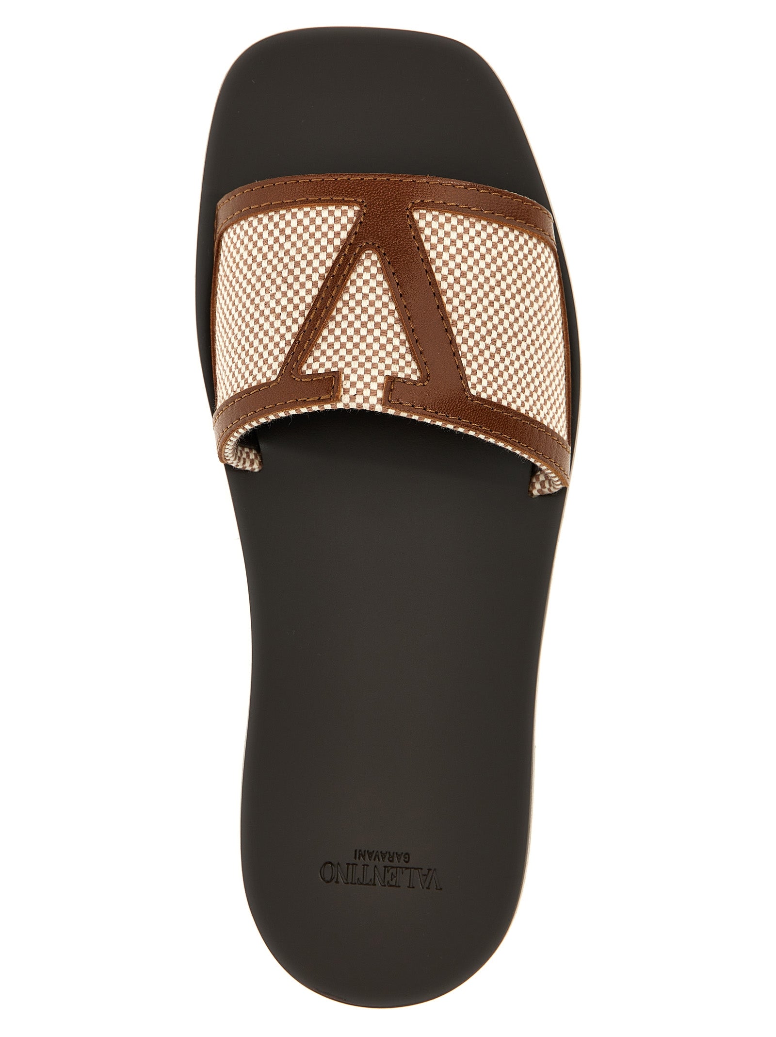Valentino Garavani Braune Baumwoll-Slipper