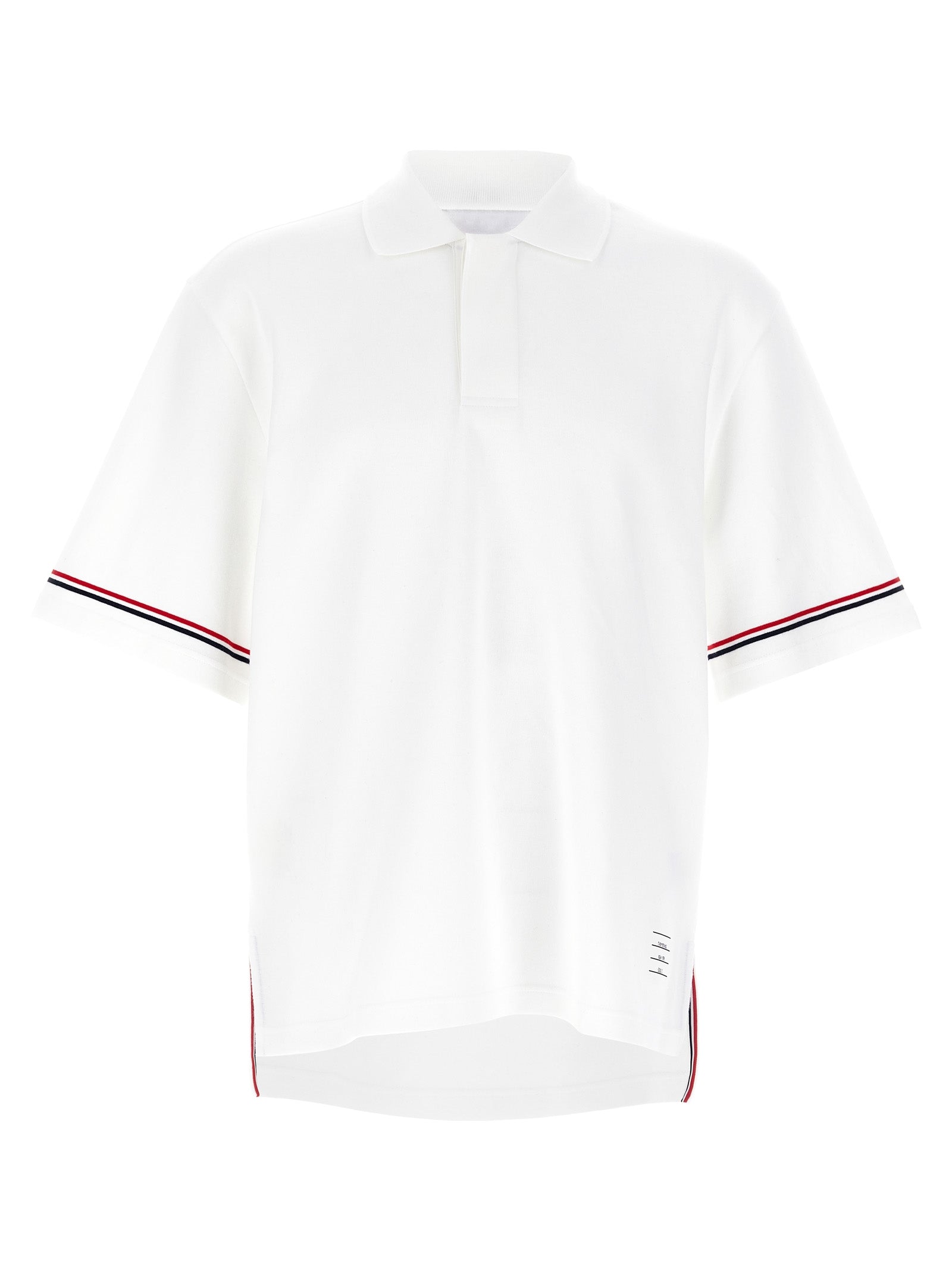 Thom Browne Weißes Poloshirt aus Baumwolle