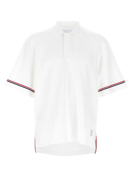 Thom Browne Weißes Poloshirt aus Baumwolle