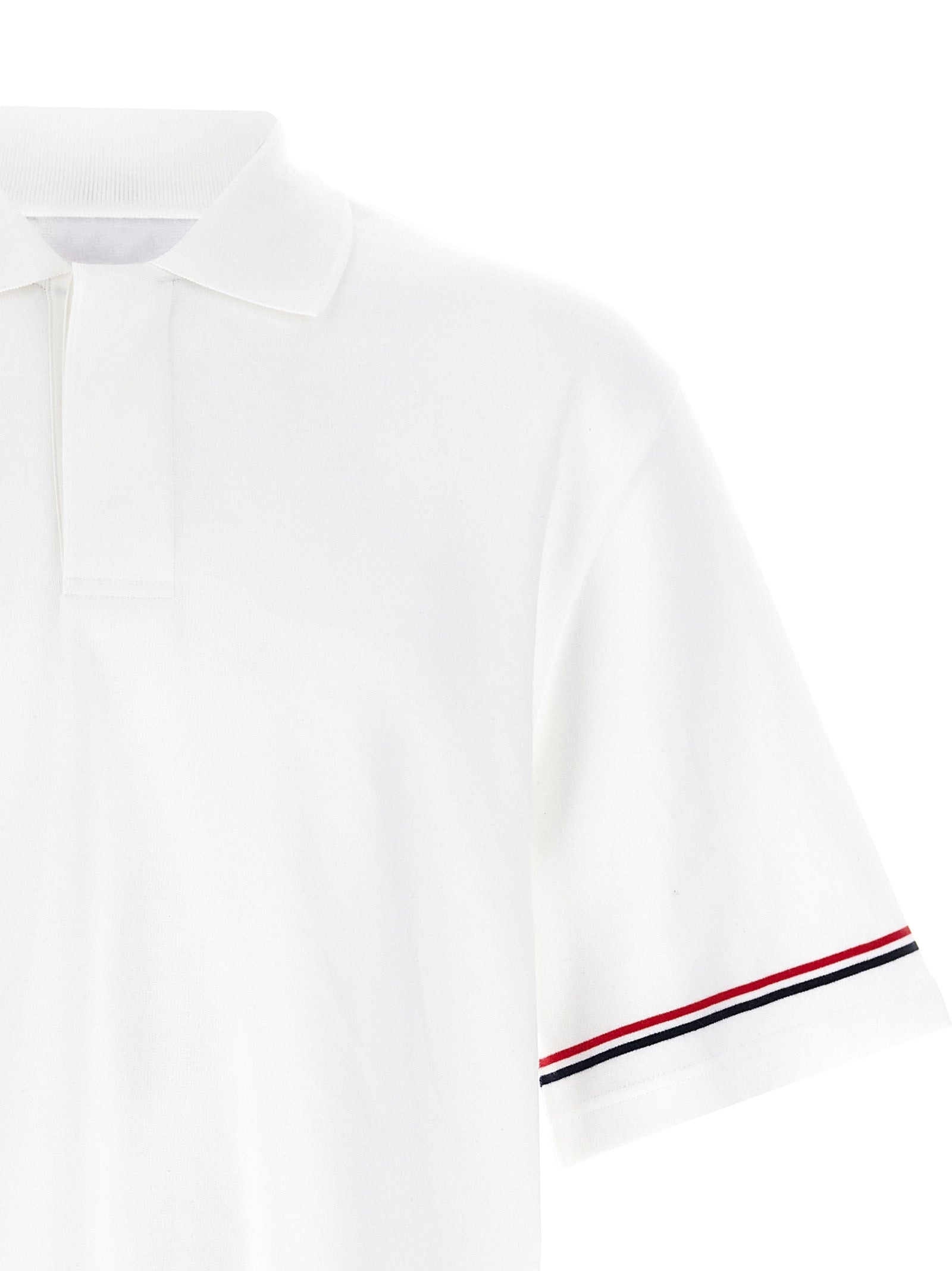 Thom Browne Weißes Poloshirt aus Baumwolle
