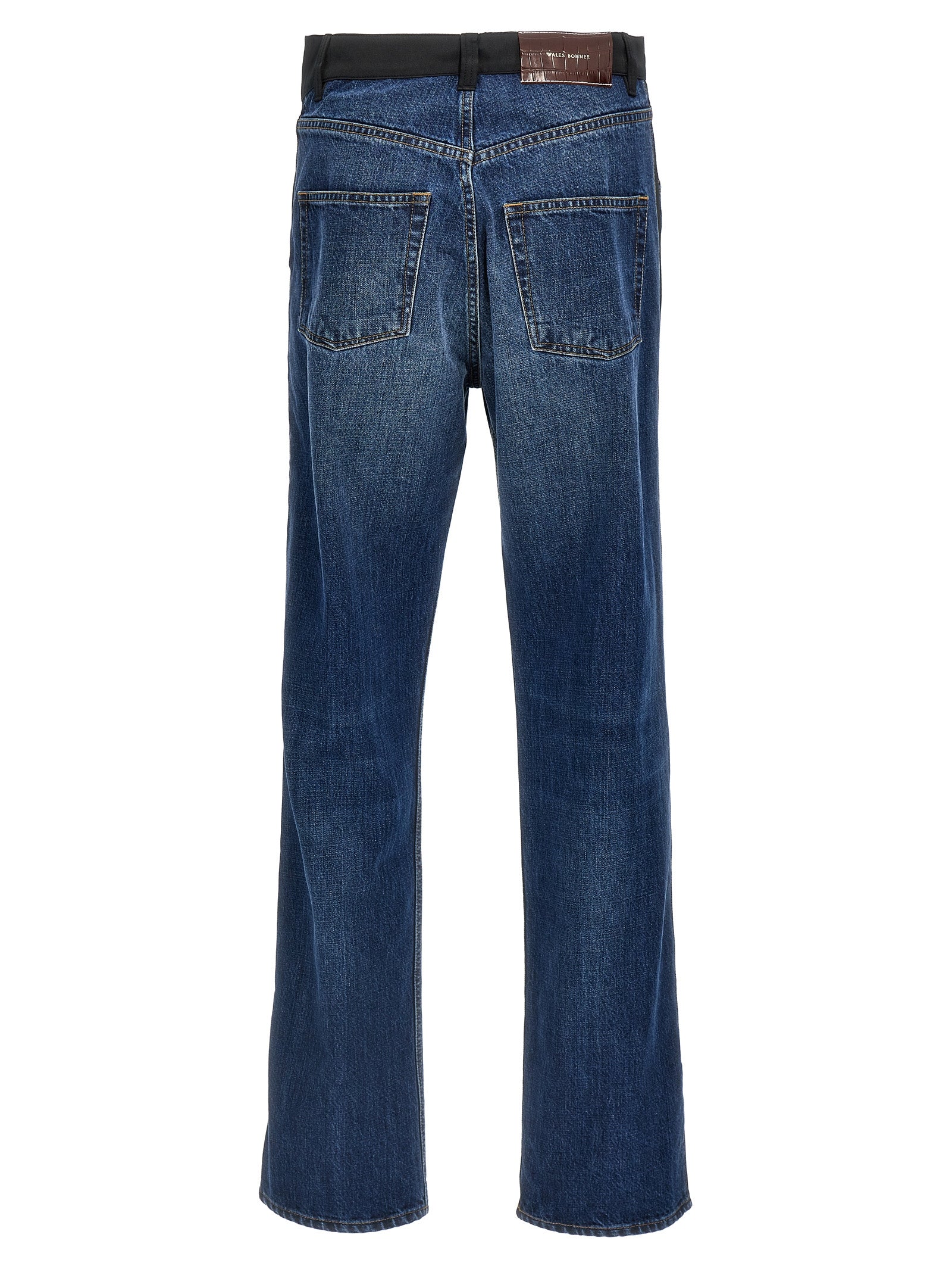 WALES BONNER Blaue Jeans aus Baumwolle im geraden Schnitt