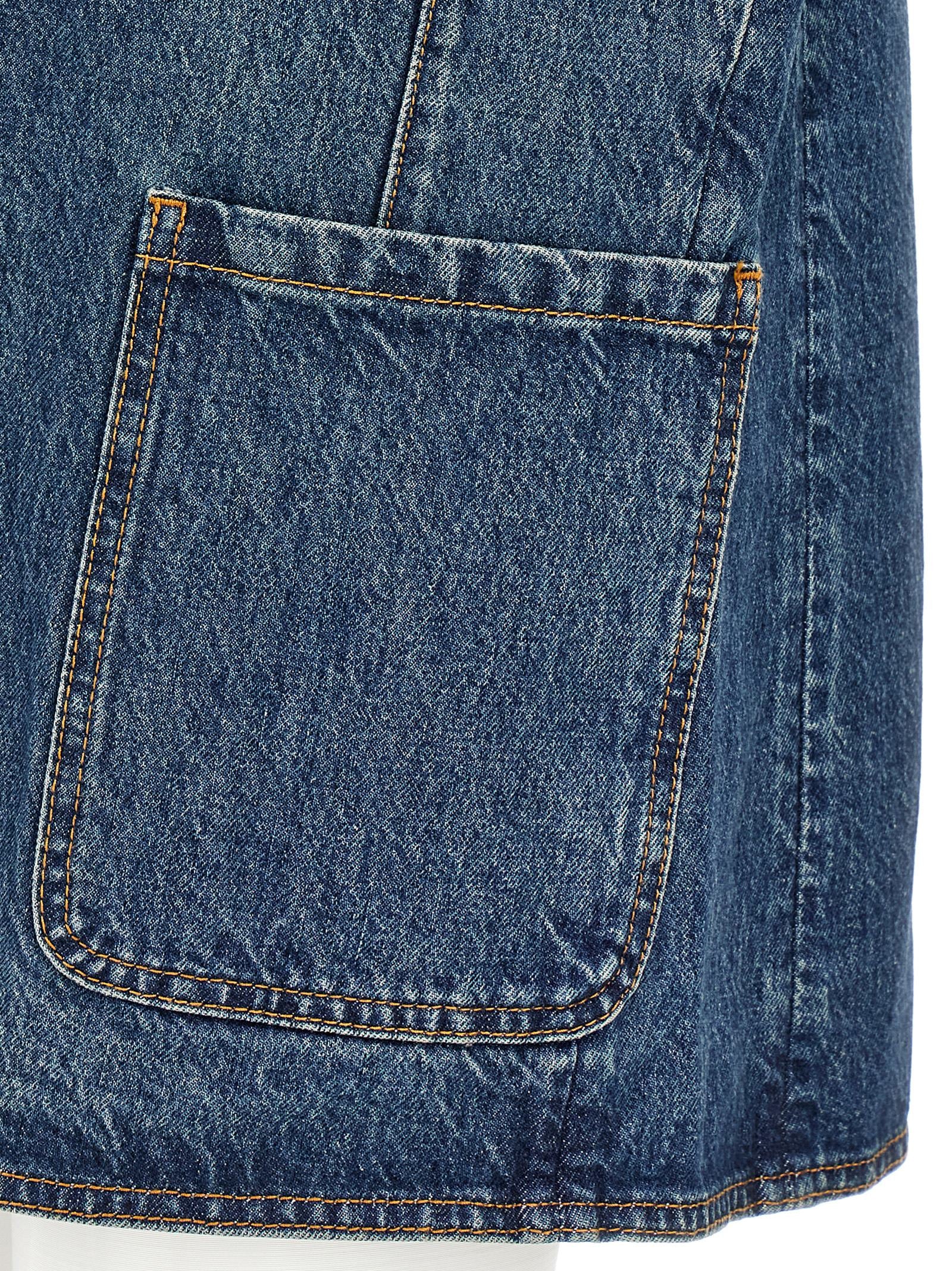Coperni Blaue ärmellose Baumwolljacke