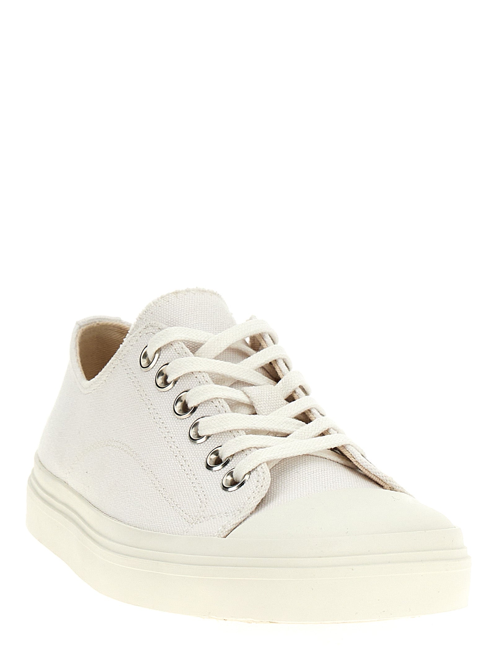 Moschino Weiße Low-Top-Sneaker aus Baumwolle