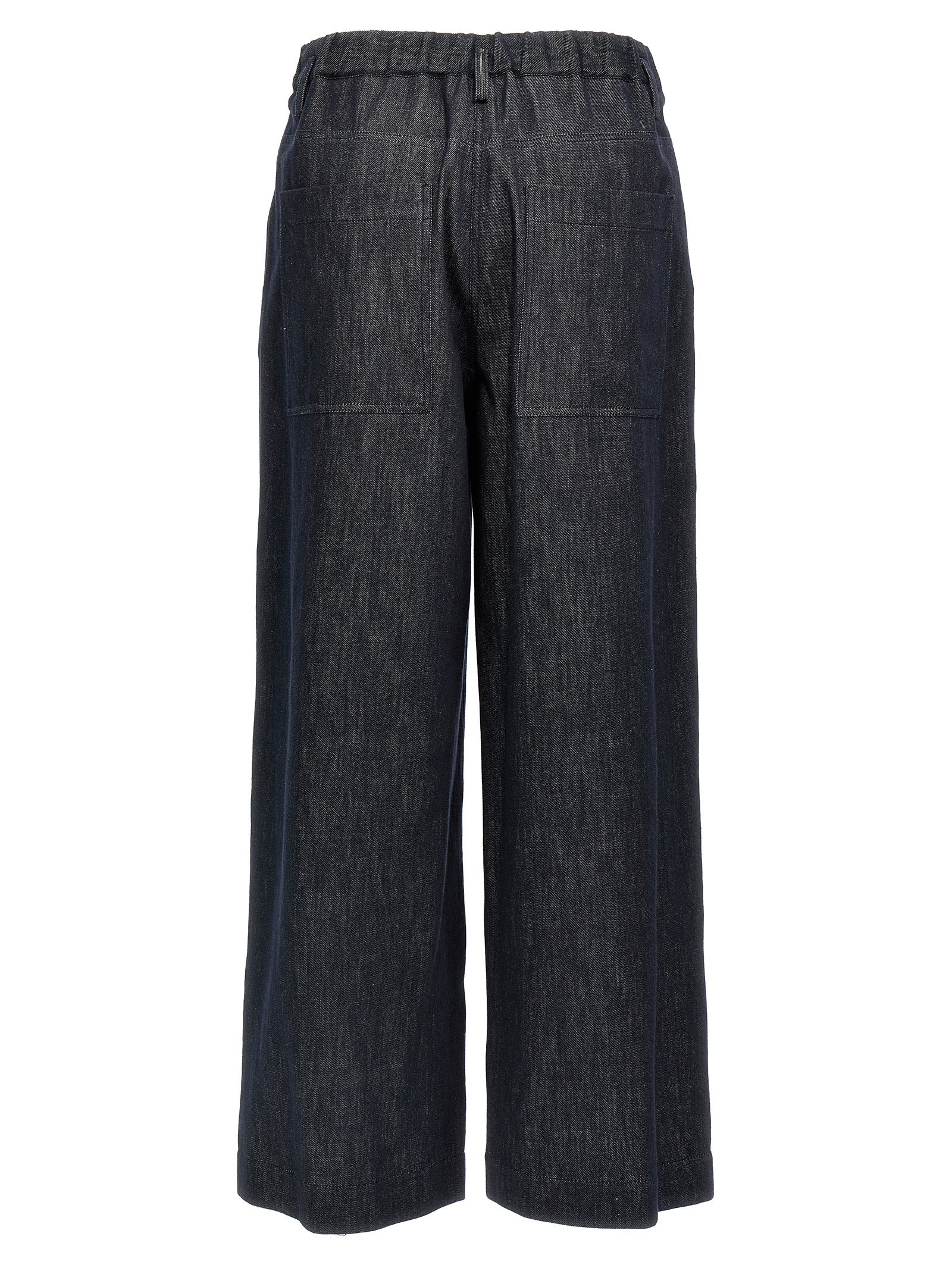 Brunello Cucinelli Blaue Baumwoll-Freizeithose