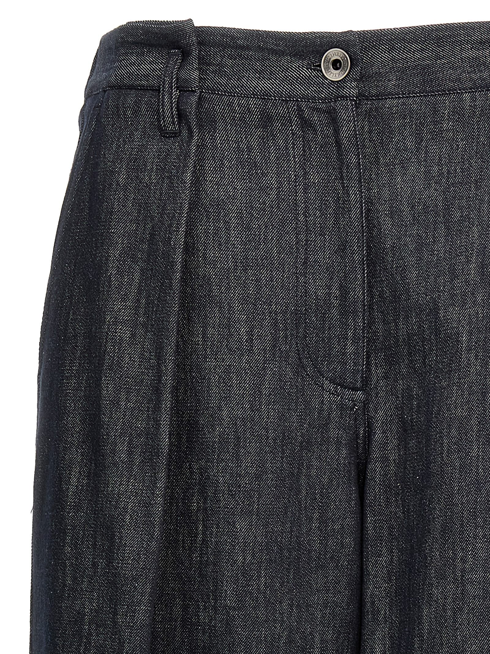 Brunello Cucinelli Blaue Baumwoll-Freizeithose