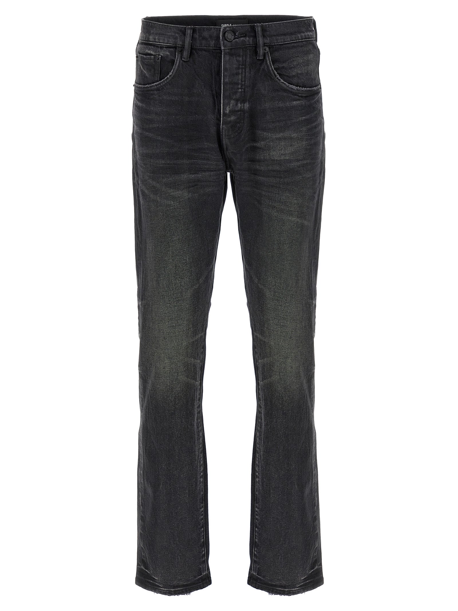 PURPLE Schwarze Baumwoll-Jeans mit geradem Bein