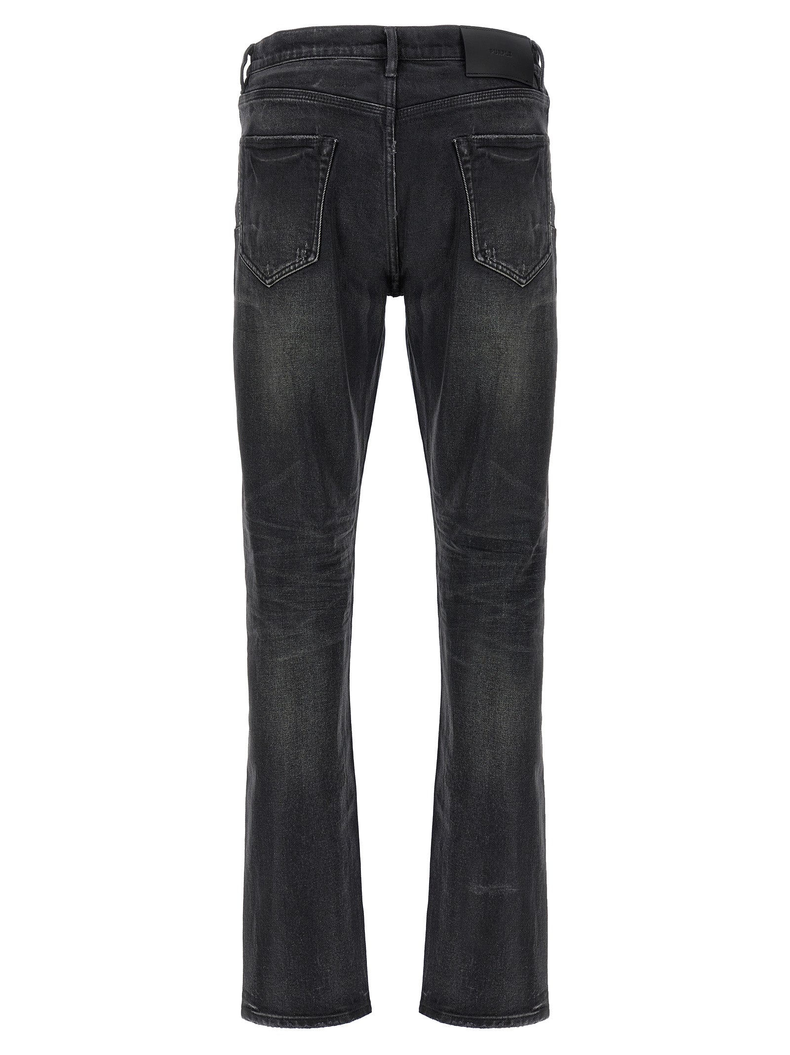 PURPLE Schwarze Baumwoll-Jeans mit geradem Bein