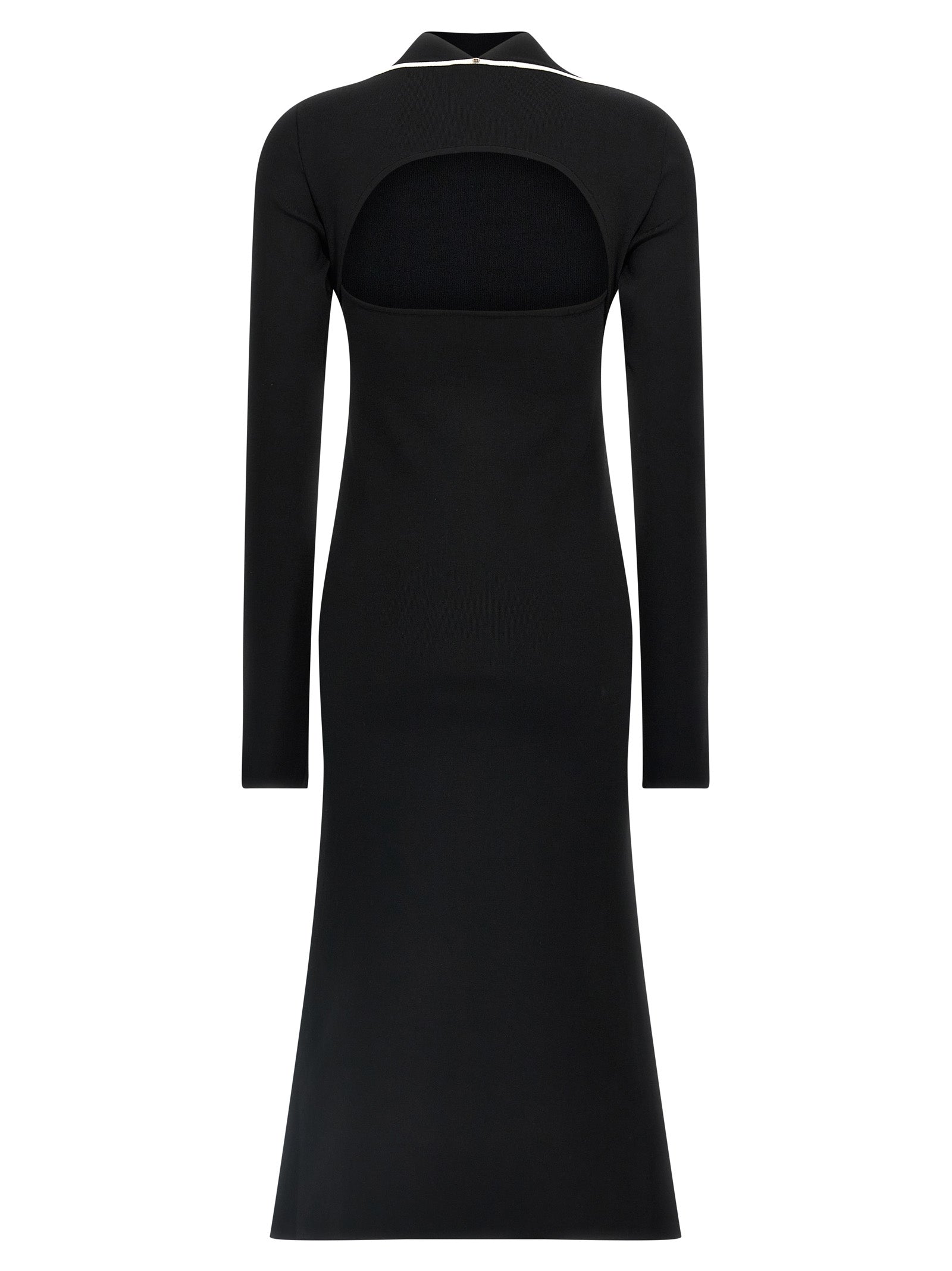 Sportmax Zweifarbige Midi-Strickkleid aus Viskose