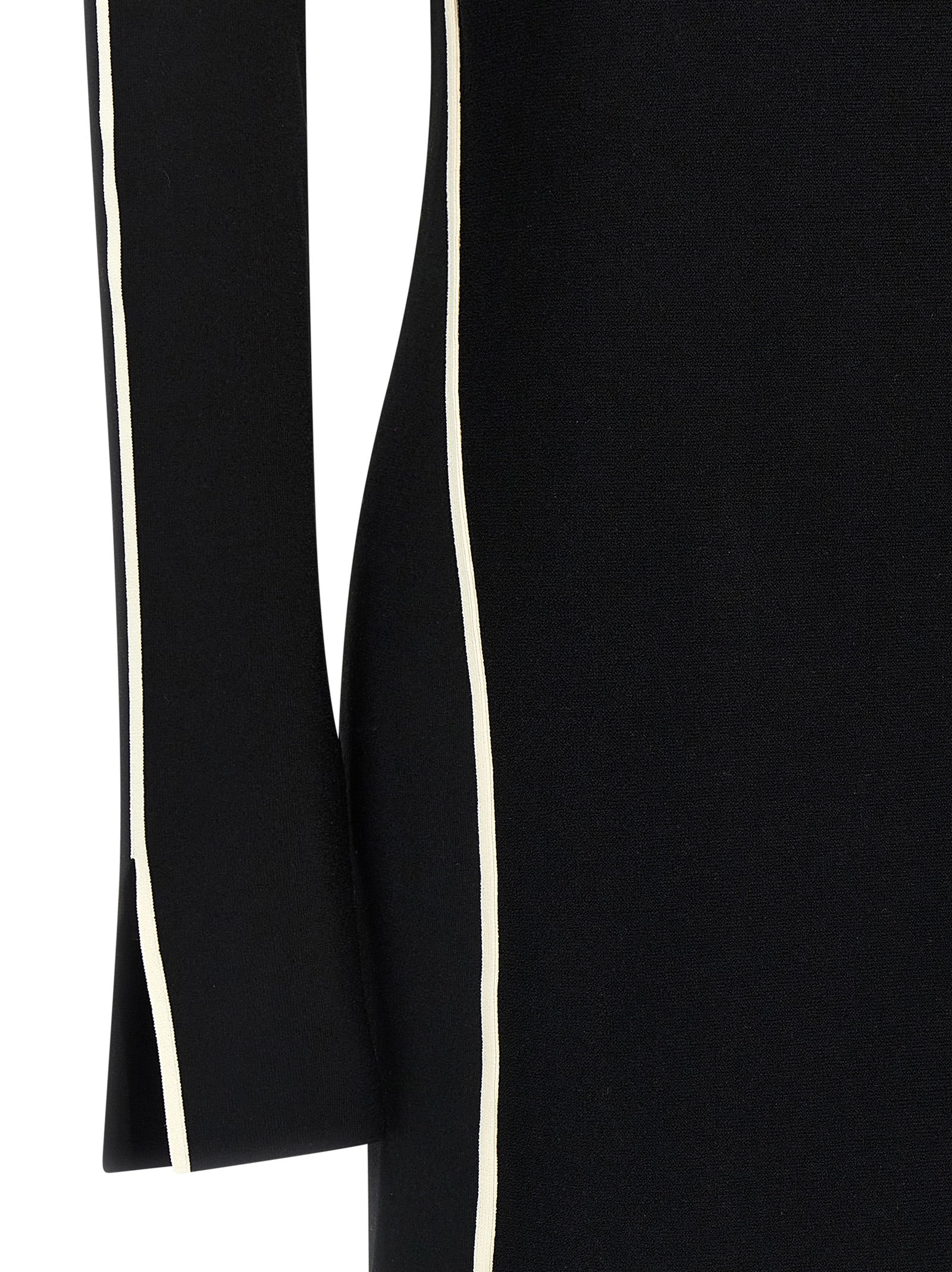 Sportmax Zweifarbige Midi-Strickkleid aus Viskose