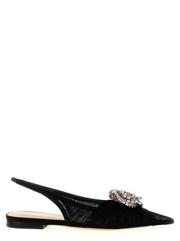 MACH & MACH Schwarze Ballerinas aus Polyamid