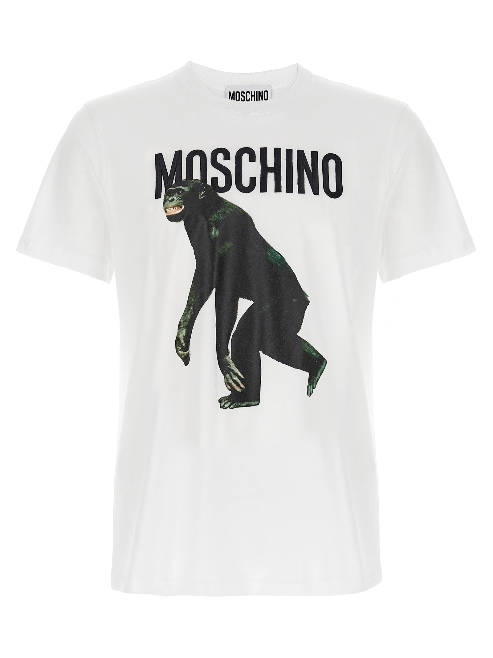Moschino Weißes Baumwoll-T-Shirt