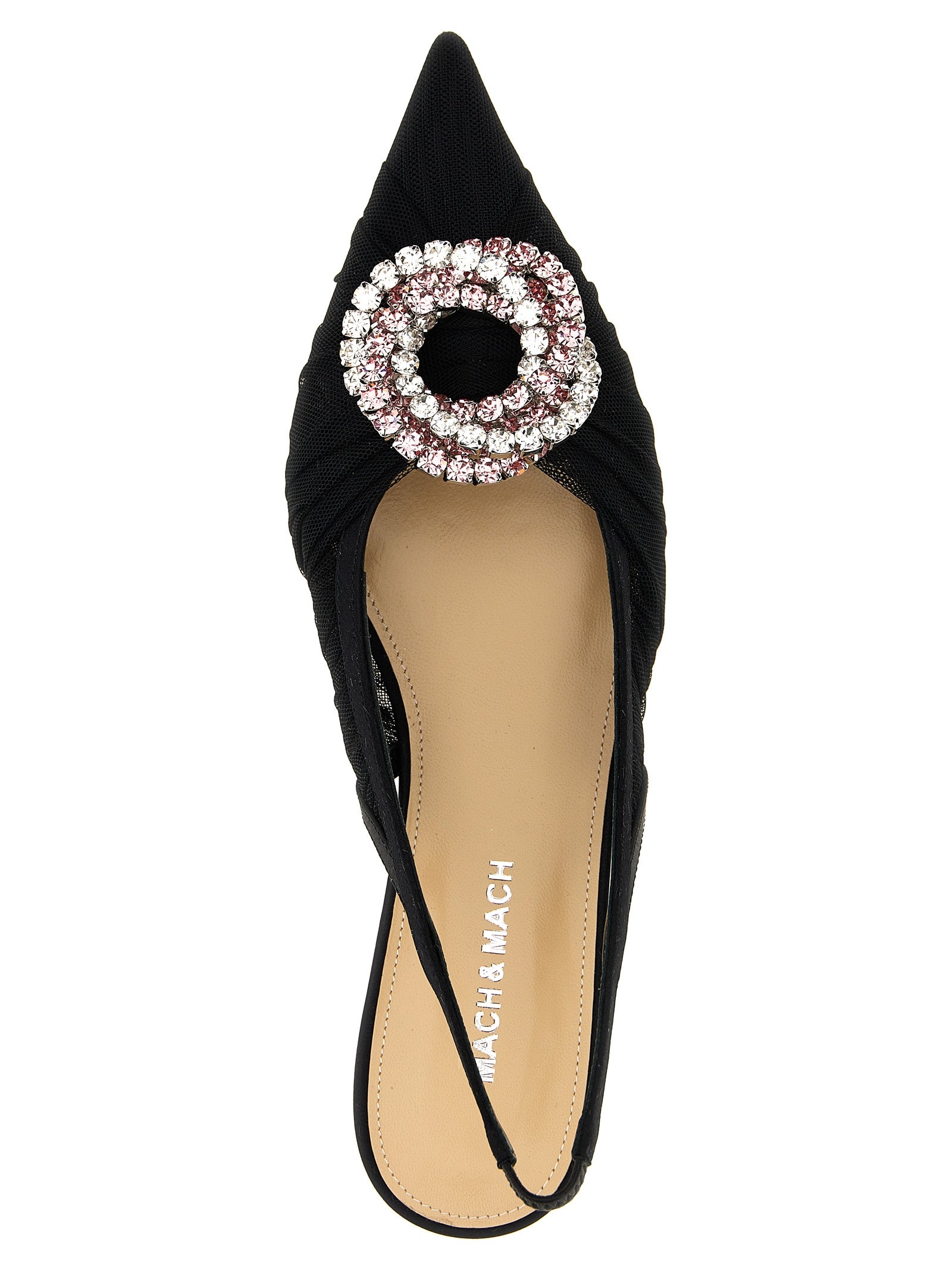 MACH & MACH Schwarze Ballerinas aus Polyamid
