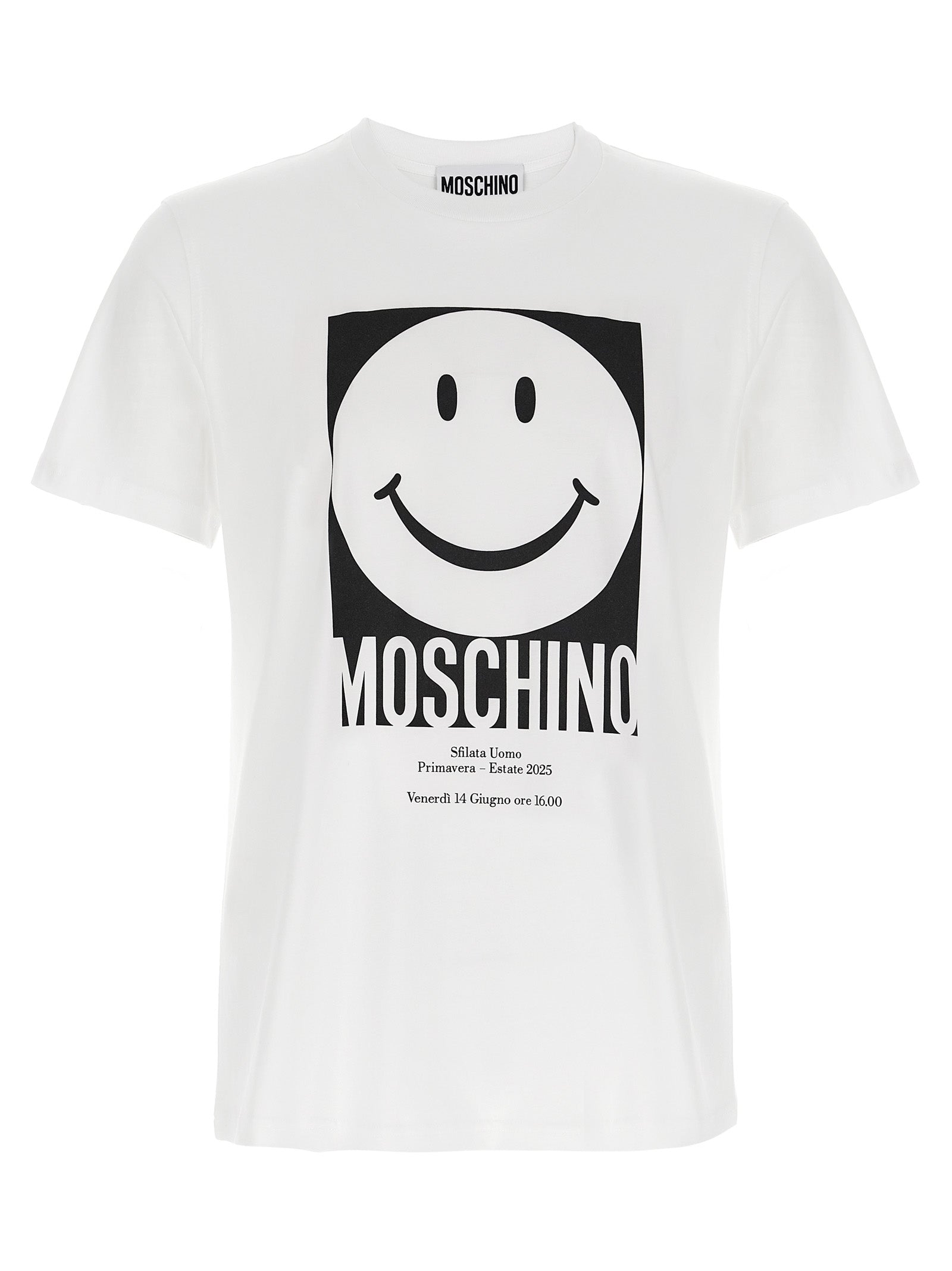 Moschino Weißes Baumwoll-T-Shirt