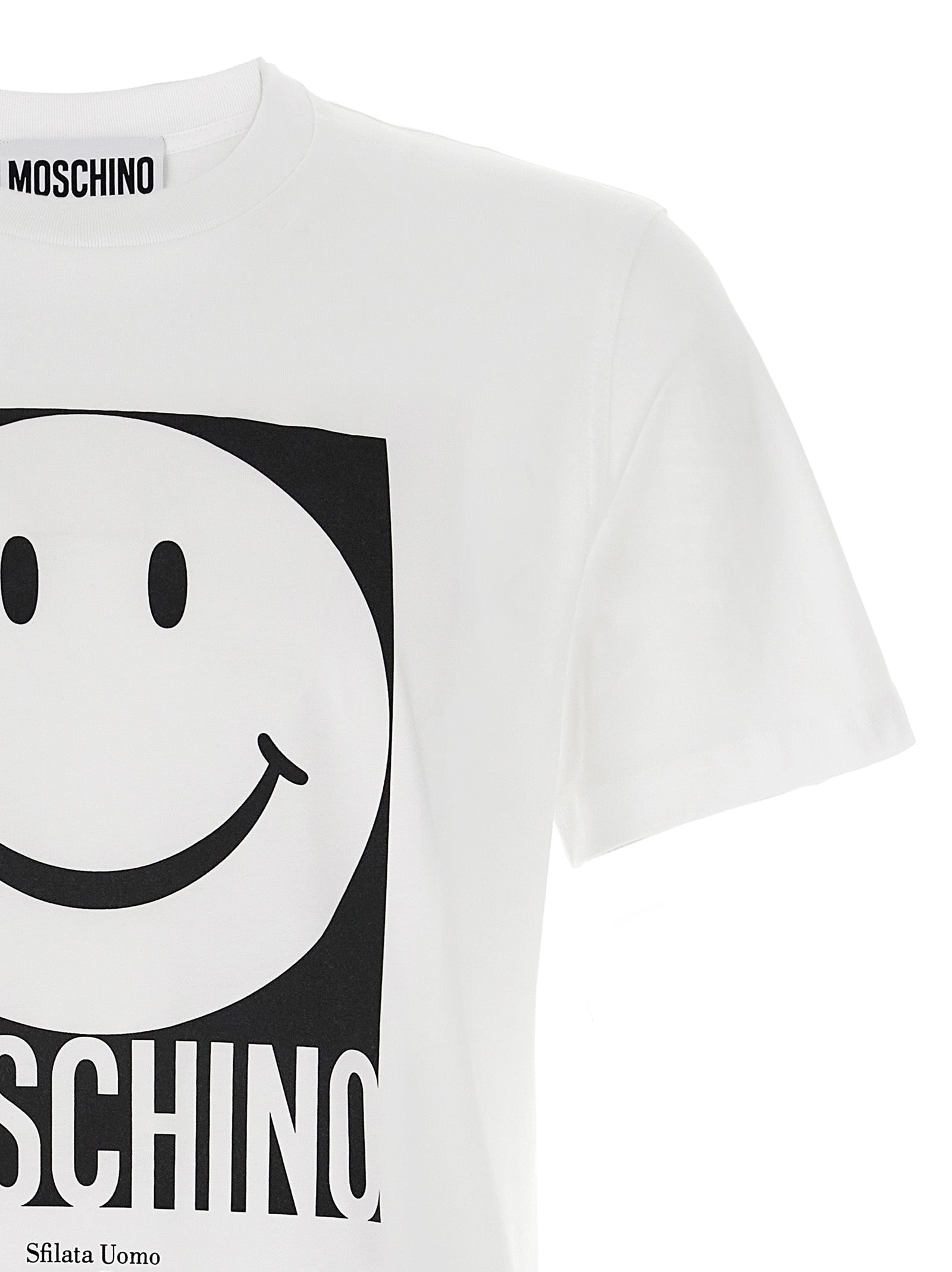 Moschino Weißes Baumwoll-T-Shirt