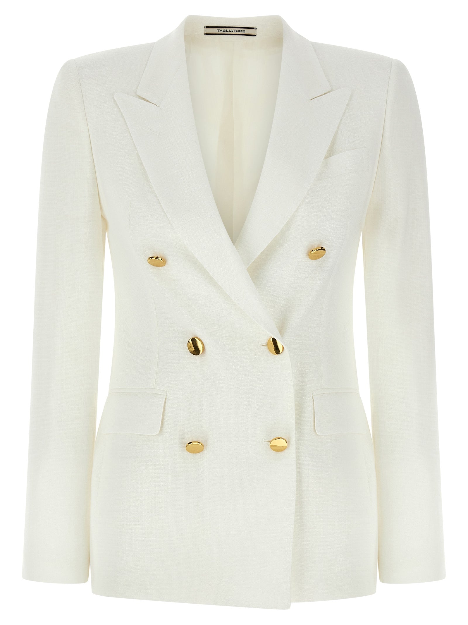Tagliatore Weißer Blazer aus Viskose