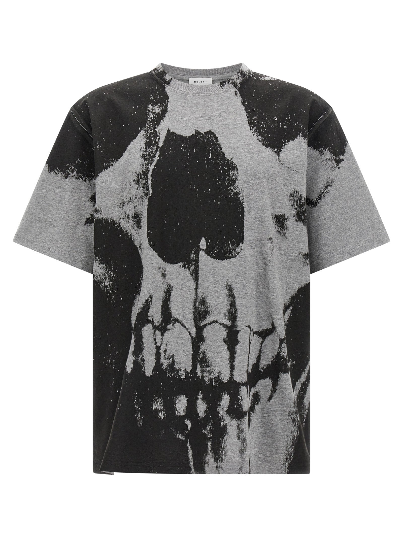 Alexander McQueen Graues Baumwoll-T-Shirt