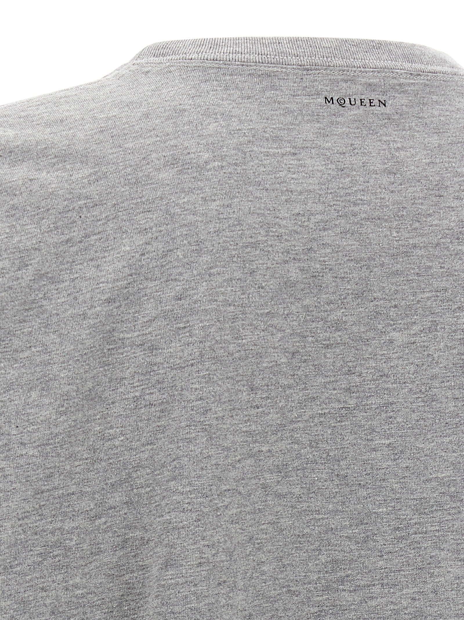 Alexander McQueen Graues Baumwoll-T-Shirt