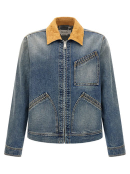 Alexander McQueen Blaue Jeansjacke aus Baumwolle