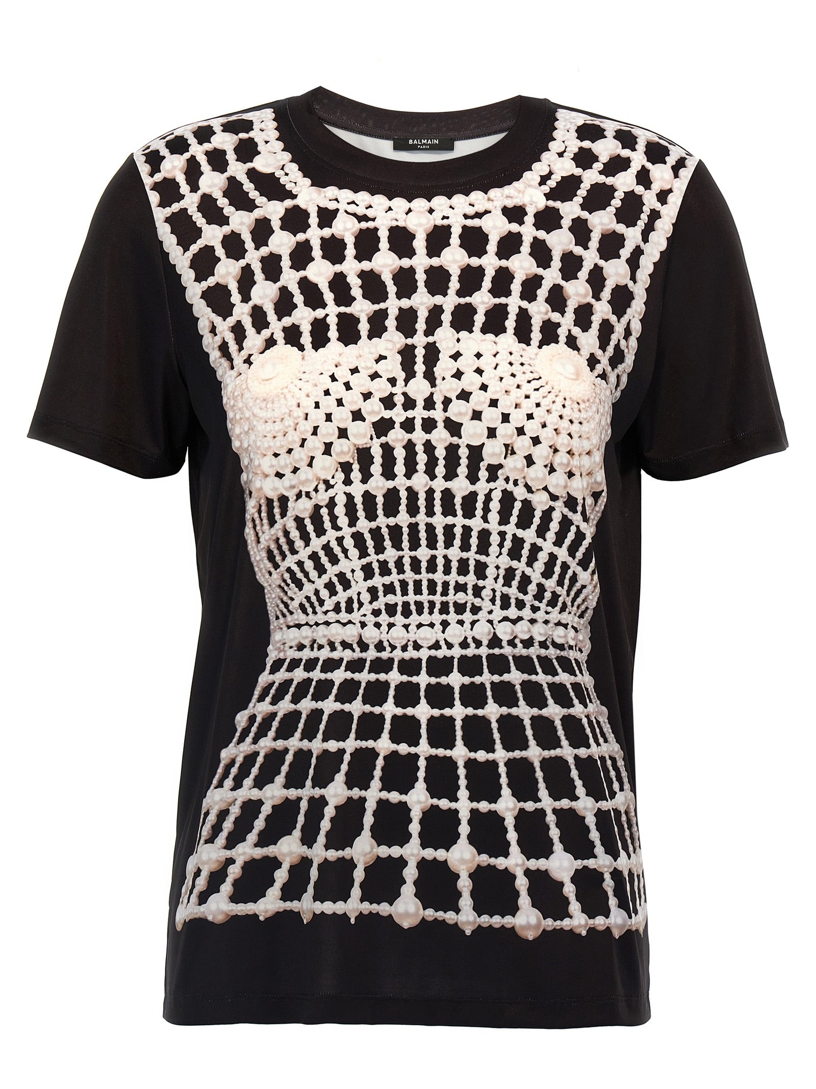 Balmain Schwarzes Bio-Baumwoll-T-Shirt