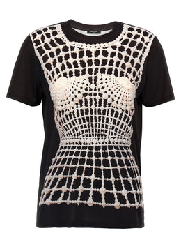 Balmain Schwarzes Bio-Baumwoll-T-Shirt