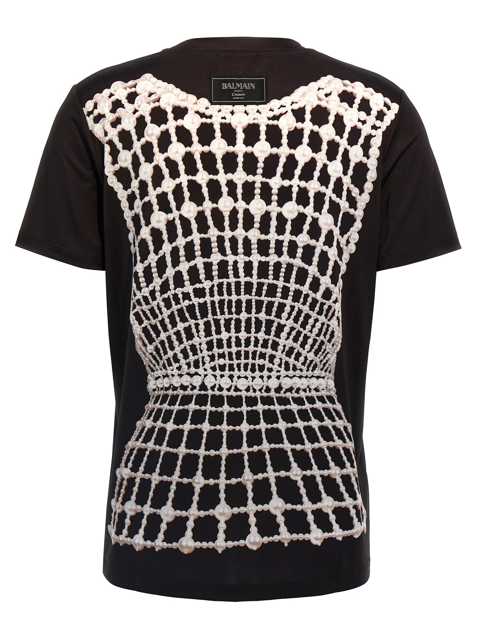 Balmain Schwarzes Bio-Baumwoll-T-Shirt
