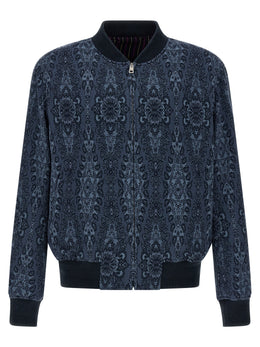 Etro Blauer Baumwoll-Bomber