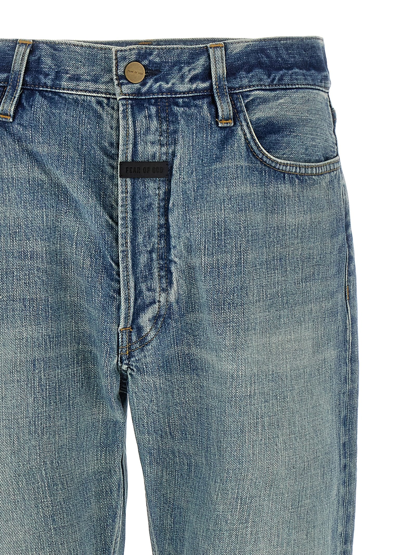 Fear Of God Blaue Jeans aus Baumwolle im geraden Schnitt