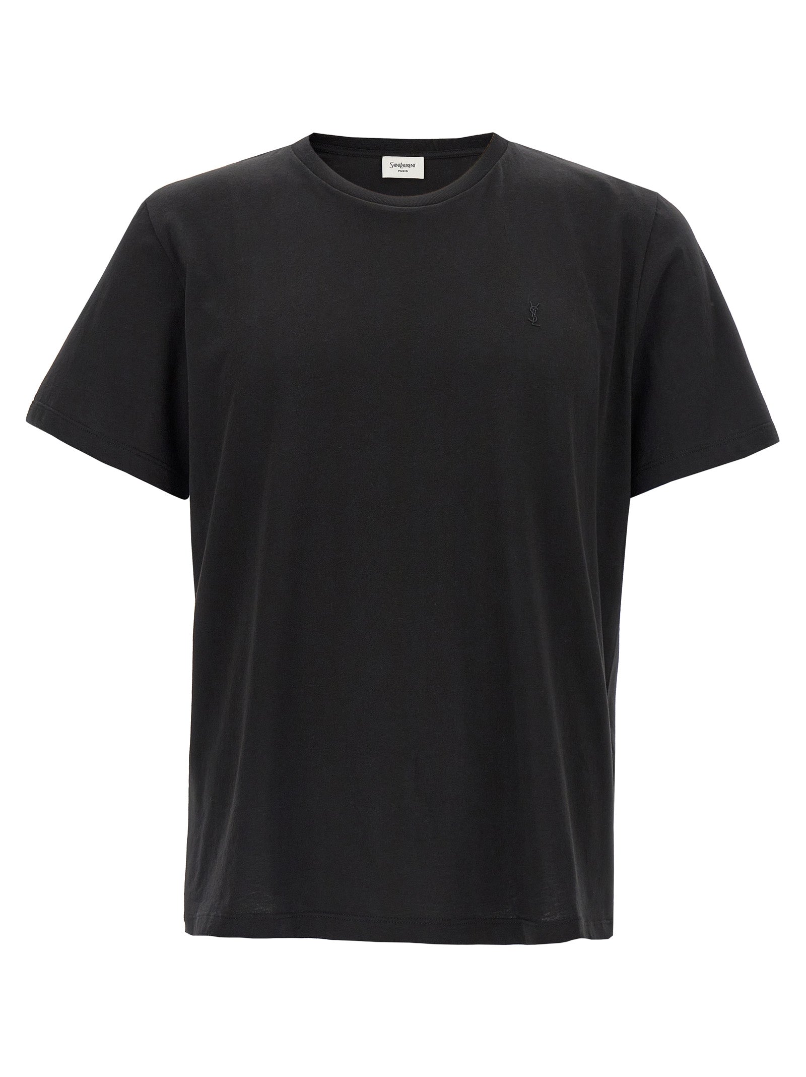 Saint Laurent Schwarzes Baumwoll-T-Shirt