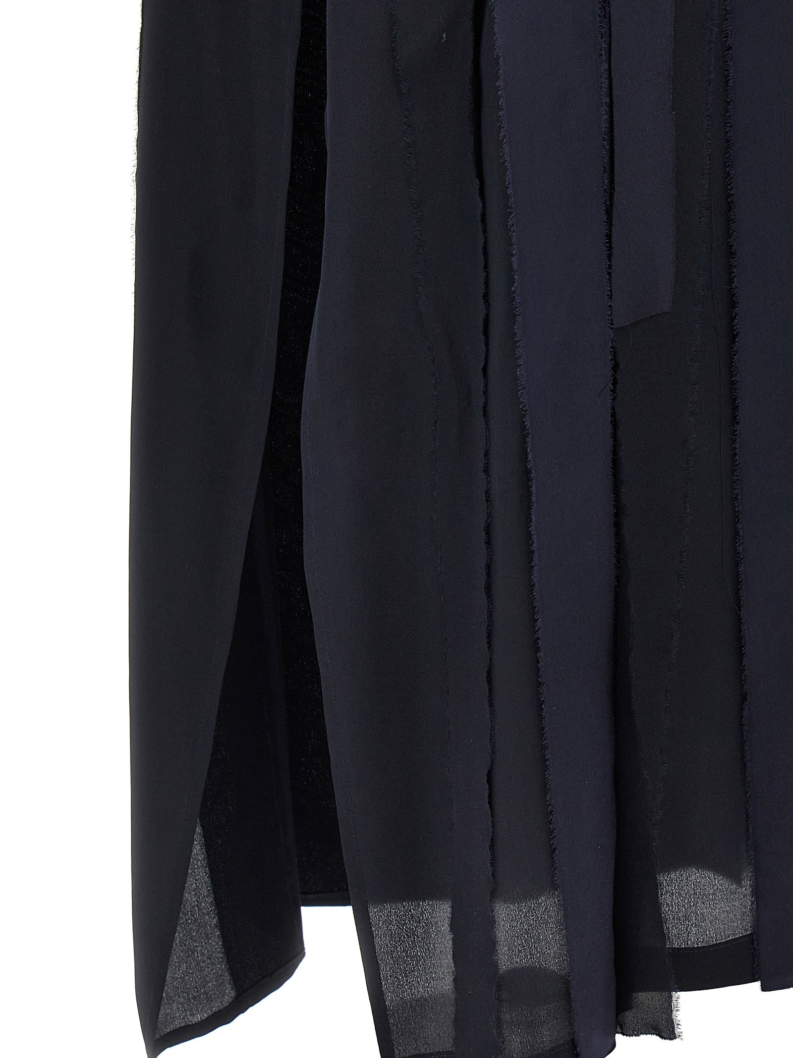 DI.LA3 PARI' Langes Seidenkleid in Blau