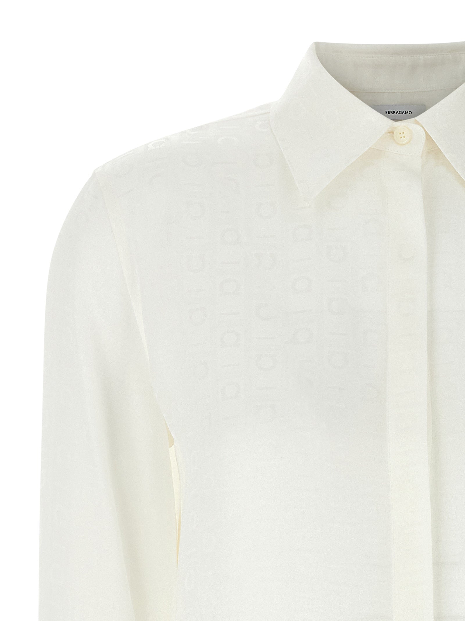 Ferragamo Seidenbluse in Weiß
