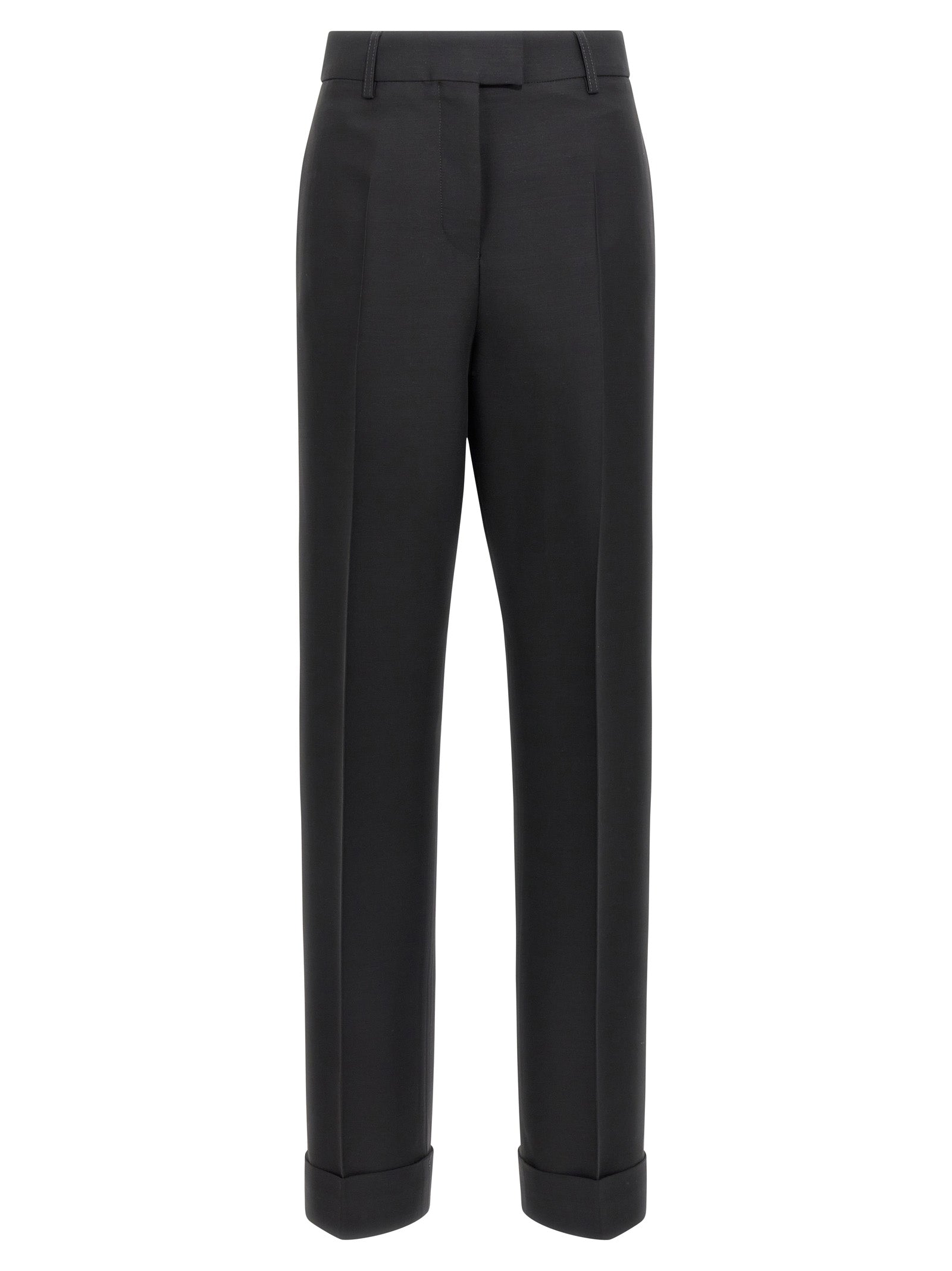 Ferragamo Schwarze Viskose-Anzughose