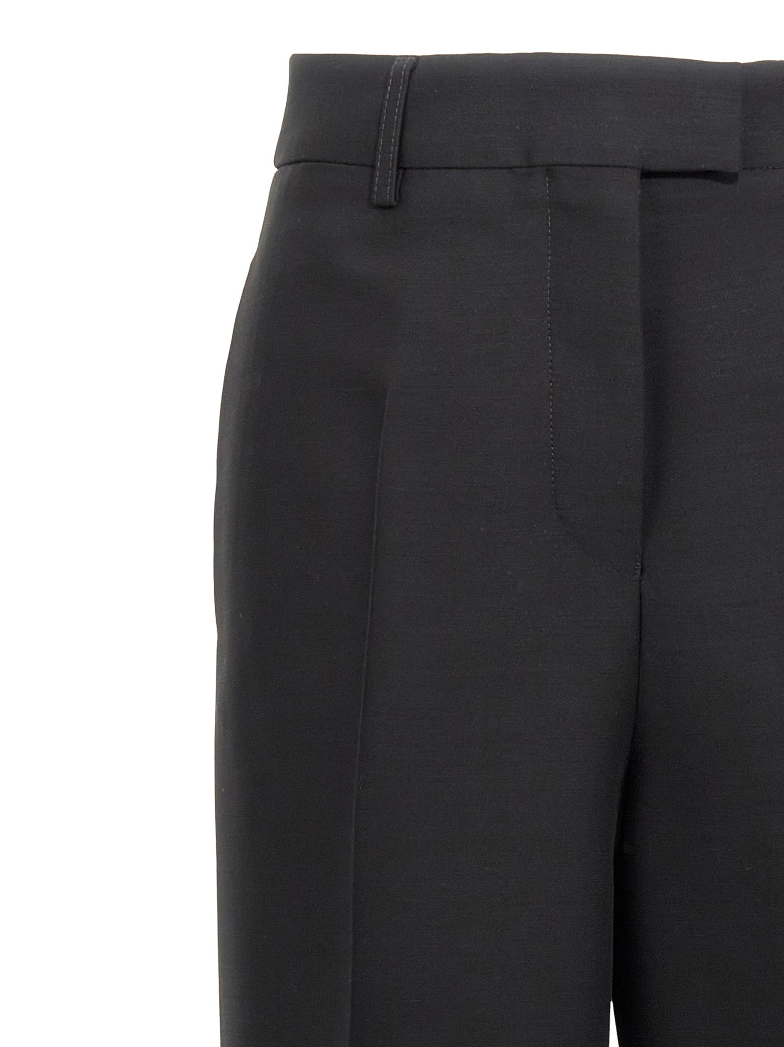 Ferragamo Schwarze Viskose-Anzughose