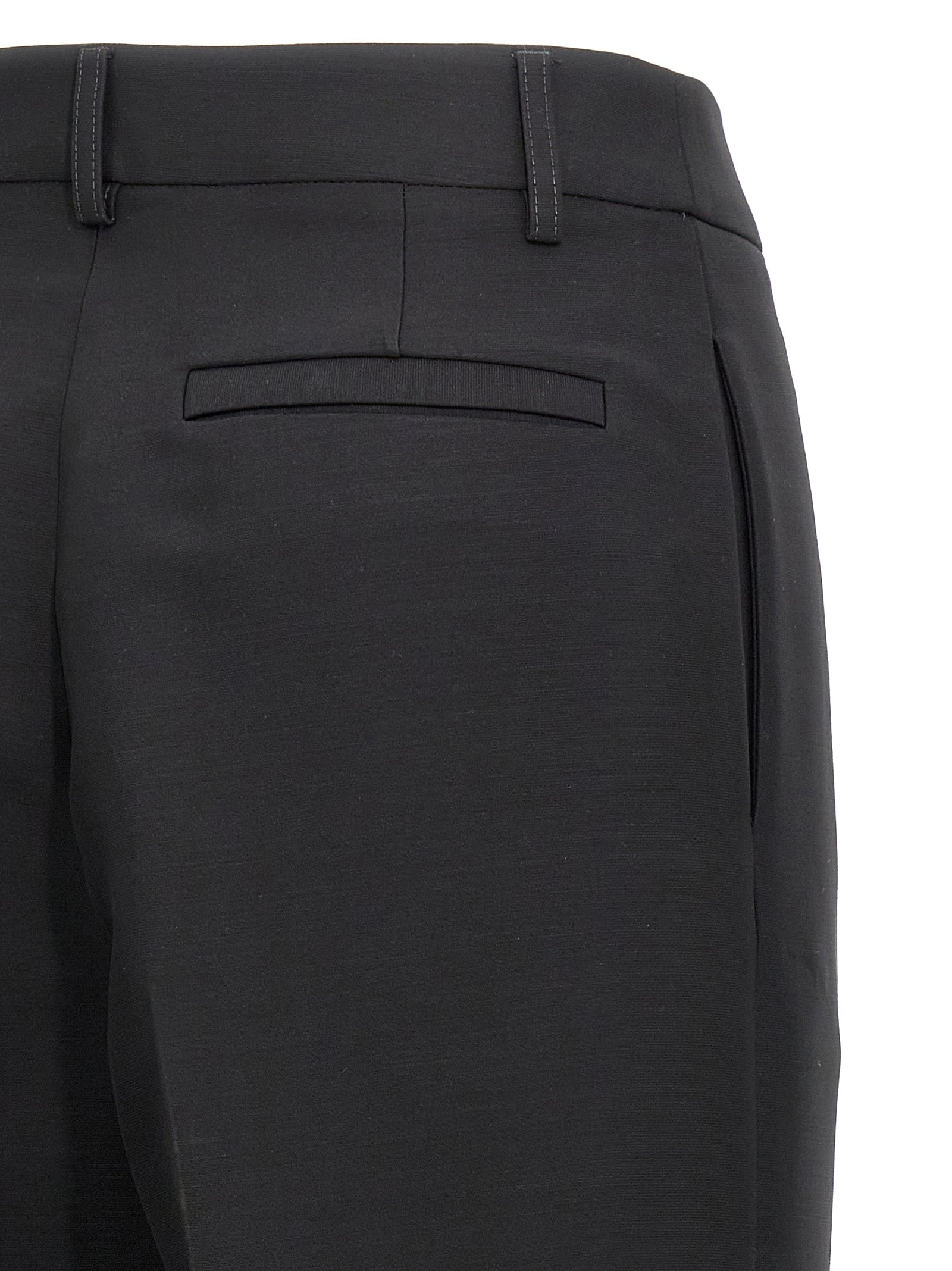Ferragamo Schwarze Viskose-Anzughose