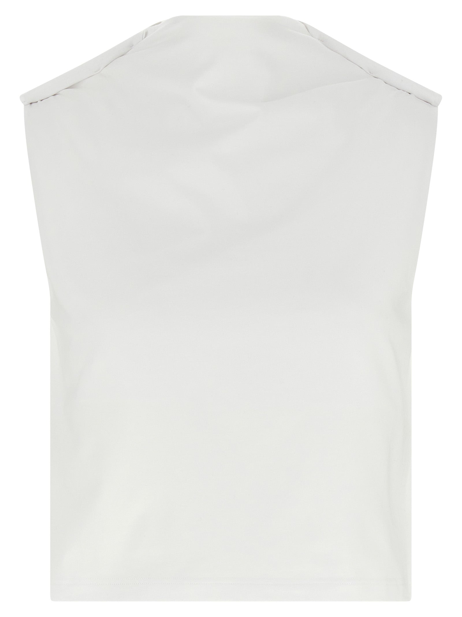 Armarium Weißes ärmelloses Baumwoll-T-Shirt