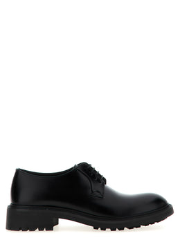 Saint Laurent Schwarze Oxford- und Derby-Schuhe aus Lammleder
