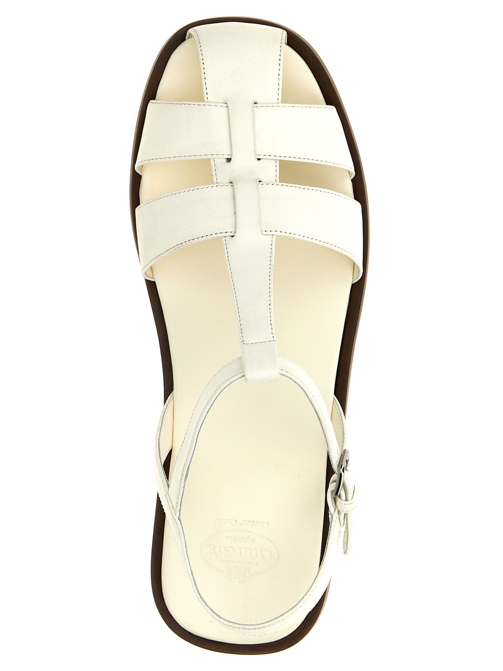 Church's Weiße Sandalen aus Lammleder