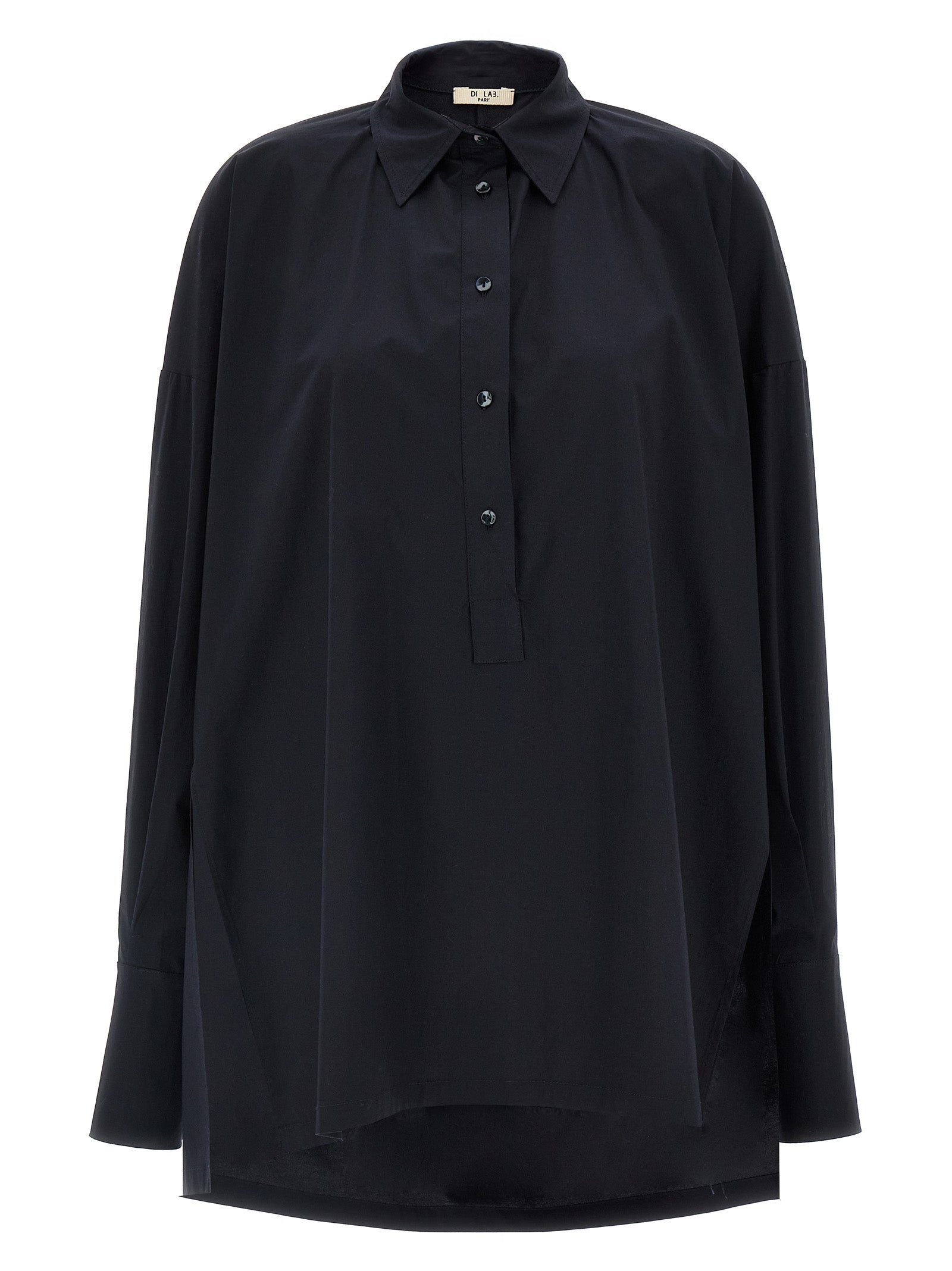 DI.LA3 PARI' Blaue Baumwollbluse
