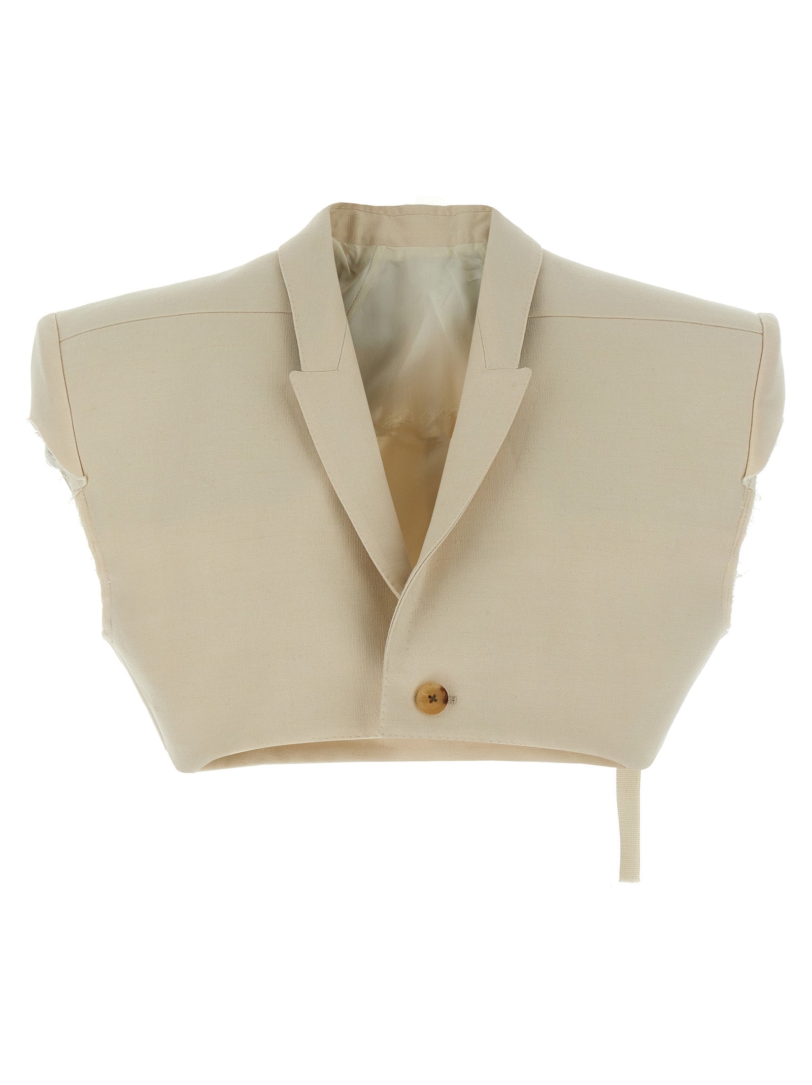Rick Owens Beige Baumwoll-Ärmellose Jacke