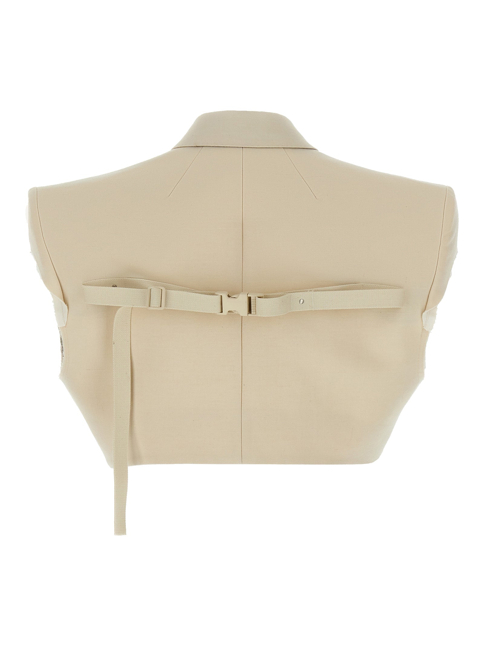 Rick Owens Beige Baumwoll-Ärmellose Jacke