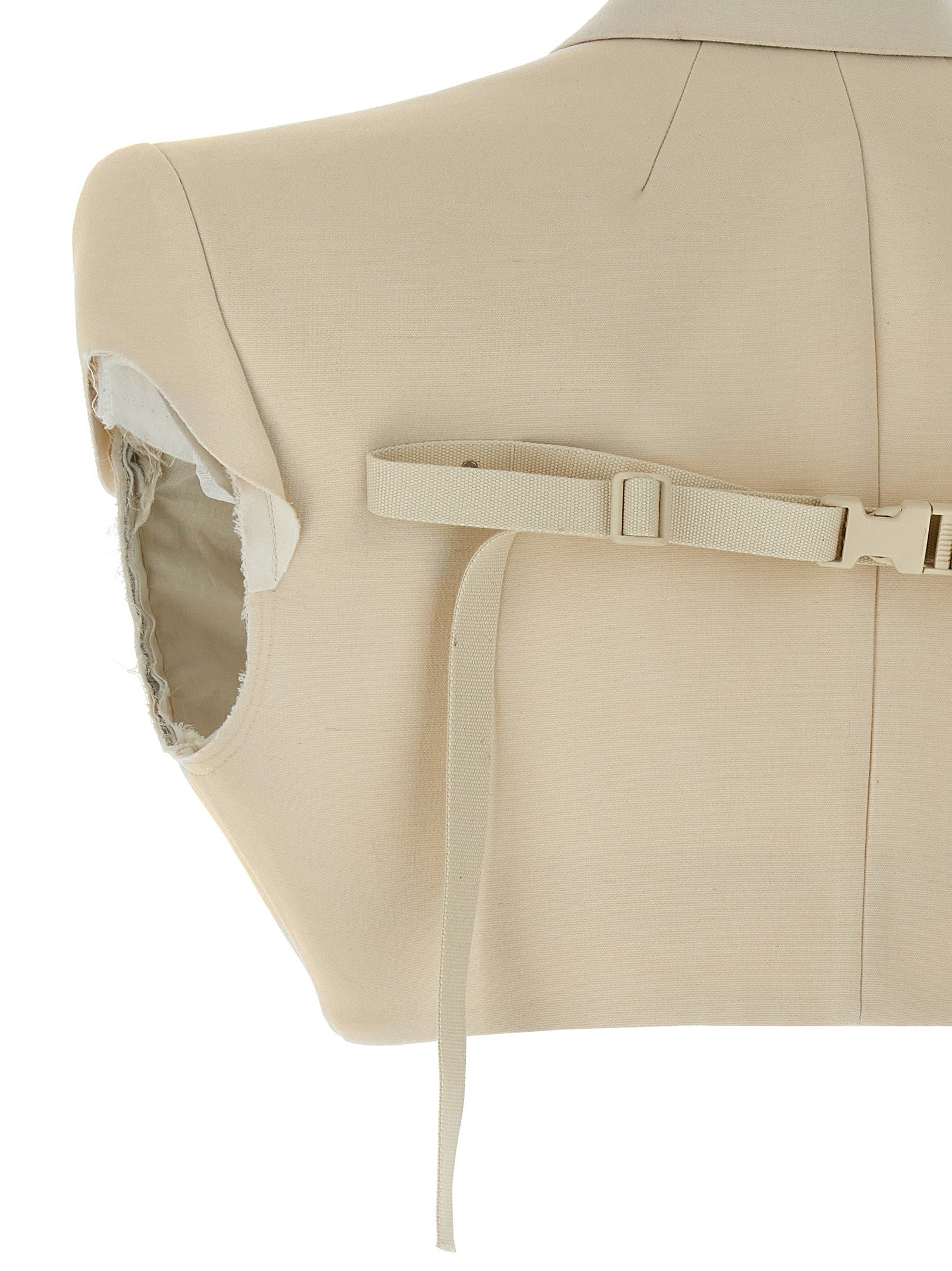 Rick Owens Beige Baumwoll-Ärmellose Jacke