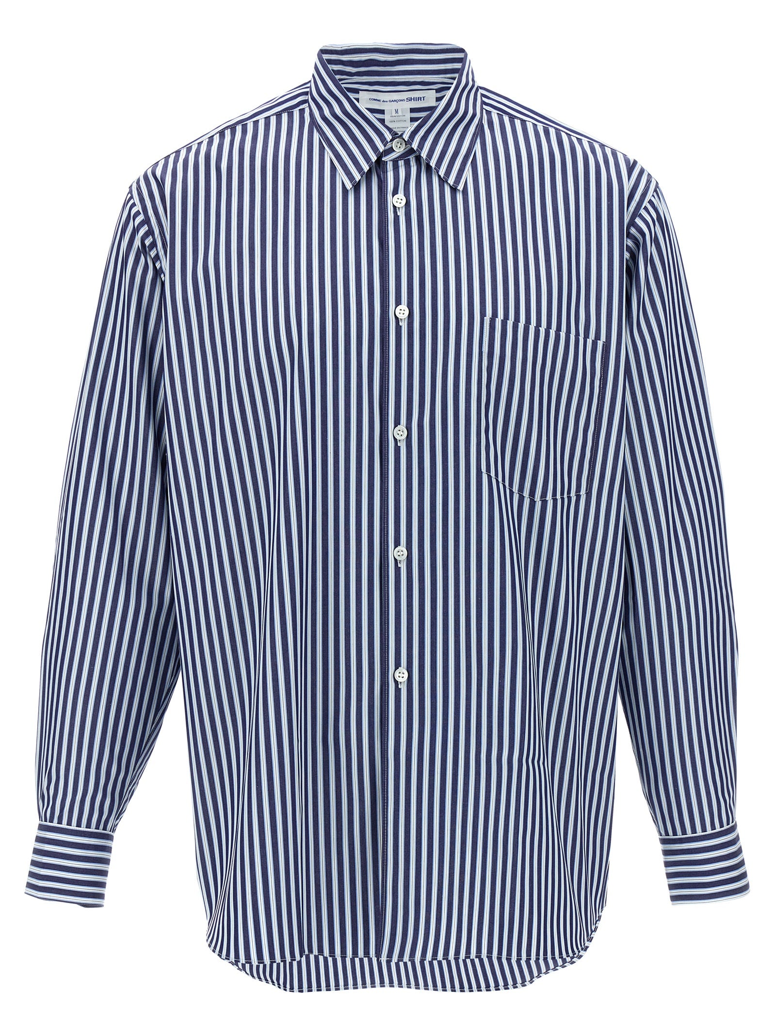 Comme Des Garçons Blaue Baumwollbluse