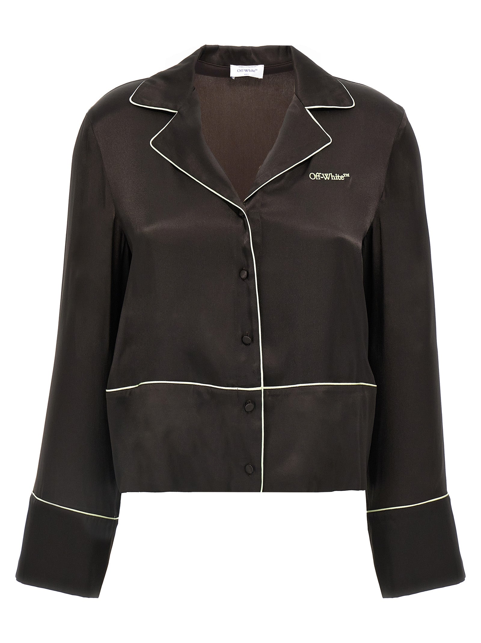 Off-White Schwarze Bluse aus Acetat