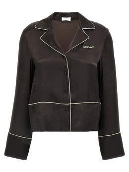 Off-White Schwarze Bluse aus Acetat