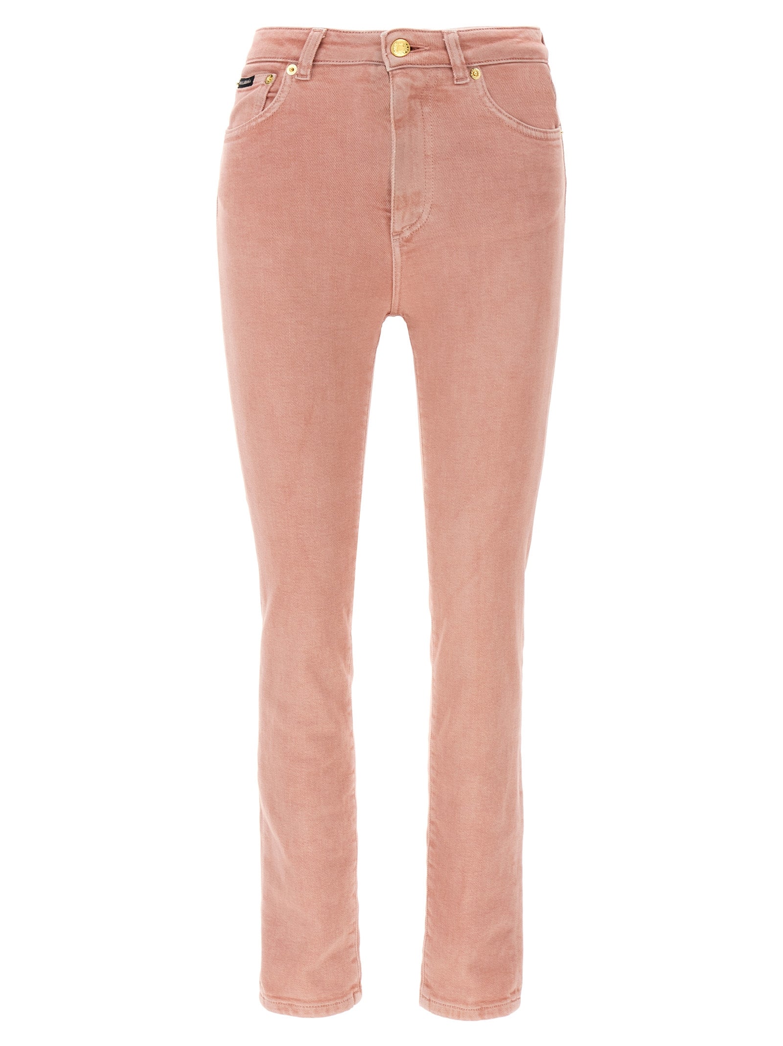 Dolce & Gabbana Mehrfarbige Baumwolljeans mit hoher Taille