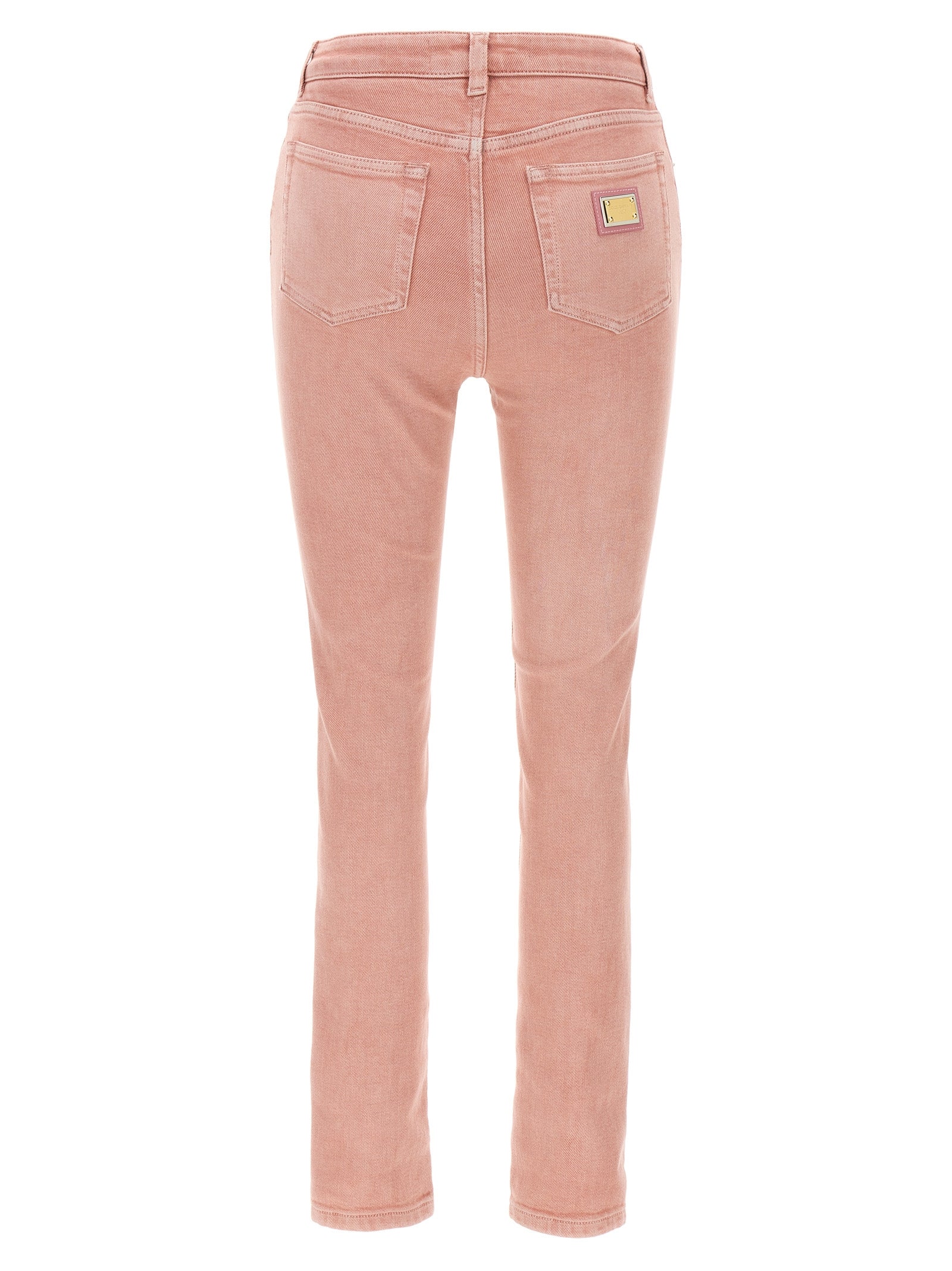 Dolce & Gabbana Mehrfarbige Baumwolljeans mit hoher Taille
