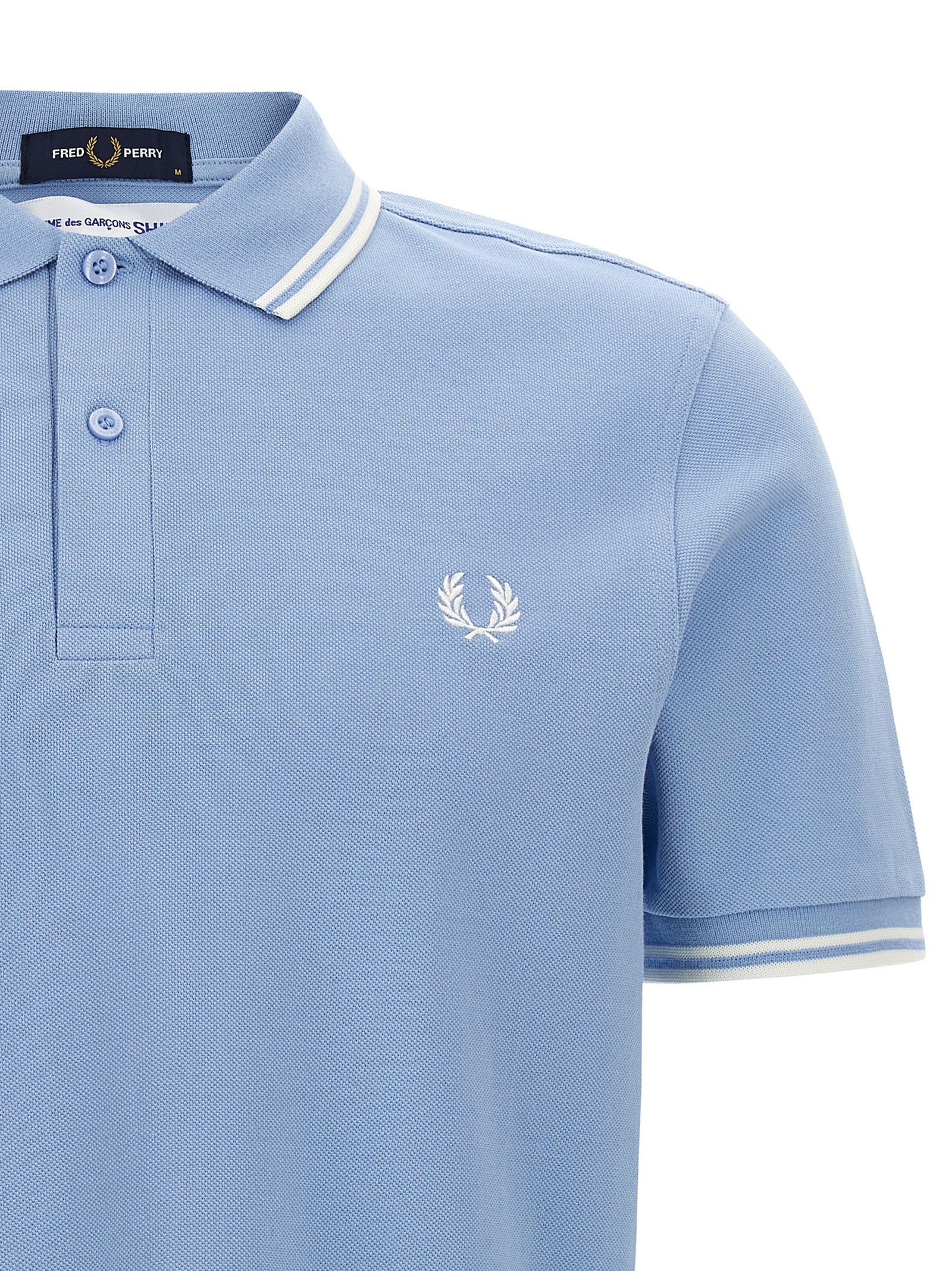 Comme Des Garçons Blaues Baumwoll-Polohemd