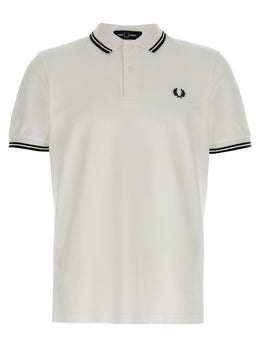 Comme Des Garçons Weißes Poloshirt aus Baumwolle