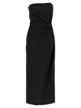 Max Mara Langes Kleid aus schwarzer Schurwolle